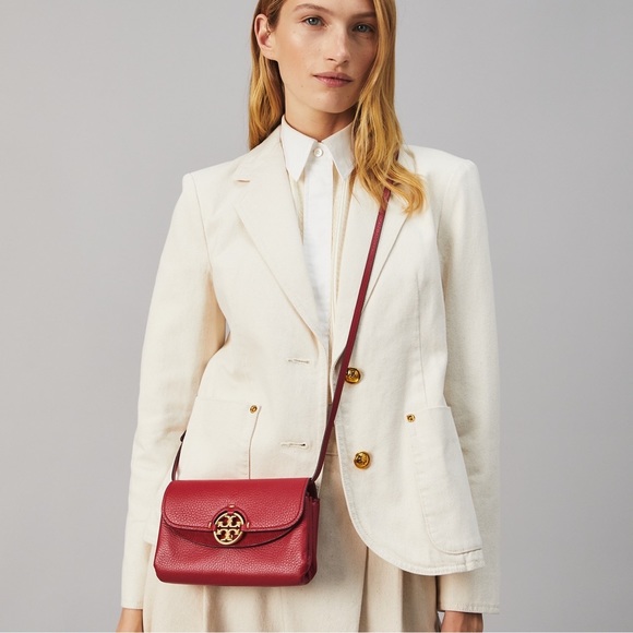 Tory Burch Miller crossbody wallet Loganberry NEW - Picture 5 of 5